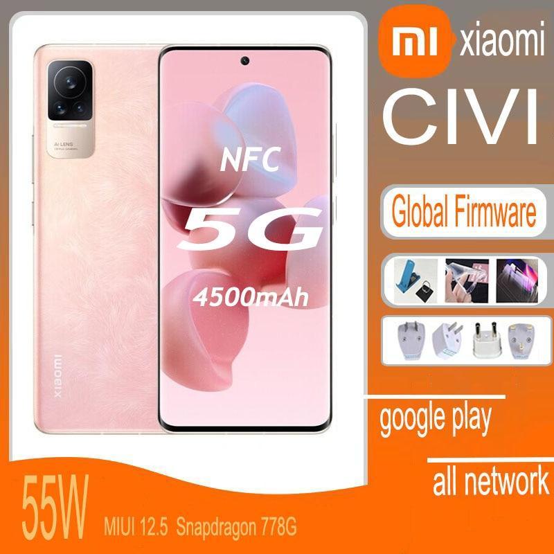 redmi Xiaomi Civi 5G NFC Snapdragon 778G Smartphone 64 MP Camera Li-Po 4500mAh Battery 55W Display Android Global Version