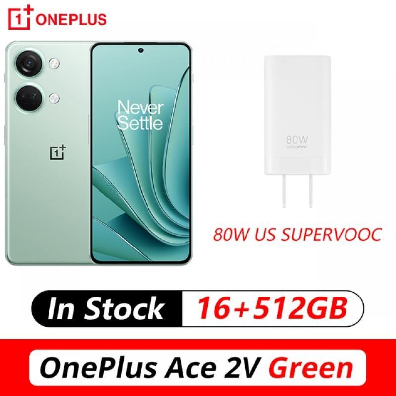 OnePlus ACE 2V 5G Mobile Phone 6.74 inch 2.5D AMOLED Flexible display 120Hz Dimensity 9000 Octa Core 80W SUPERVOOC NFC