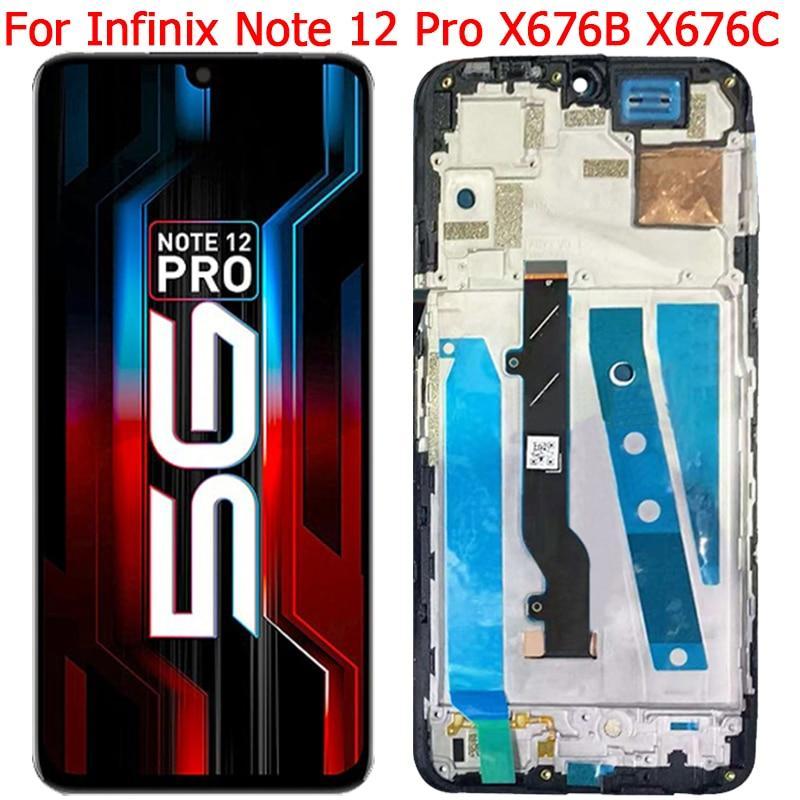 Original For Infinix Note 12 Pro Display LCD With Frame 6.7" Infinix Note 11/12 X663 Note 12 Pro X676 X671 LCD Screen Parts