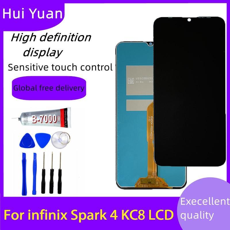 6.52"For Infinix Tecno Spark 4 KC8 LCD Display Screen Touch Panel Digitizer For Tecno Spark4 Air KC6 KC1 KC2 Display Parts