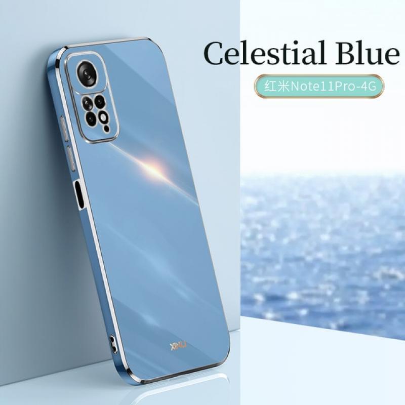 Luxury Plating Square Case For Xiaomi Redmi Note 11 11S 10 9 Pro 10S 10C 9C Mi 12 11T Poco X4 Pro M4 X3 NFC F4 GT F3 Soft Cover