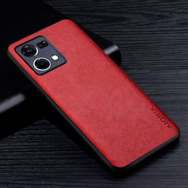 Leather Case For Oppo Reno7 Reno 7 4G Luxury Business Style Retro Litchi Pattern Soft TPU Hard PU Cover for reno7 pro case