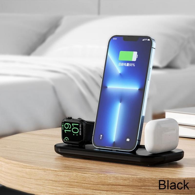 Foldable 3 in 1 Wireless Charger Fast Charging Station for iPhone 14 13 12 11 Pro Max X XS XR 8 Plus Apple Watch 8 7 Airpods Pro