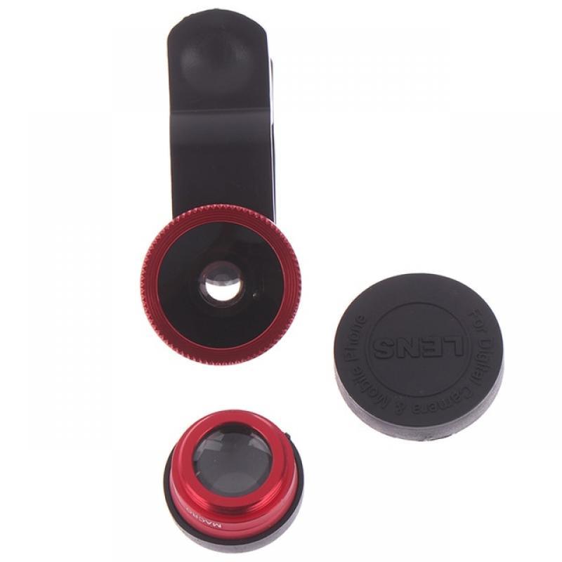 1set universal clip 3in1 HD fisheye camera wide-angle phone lens phone accessory