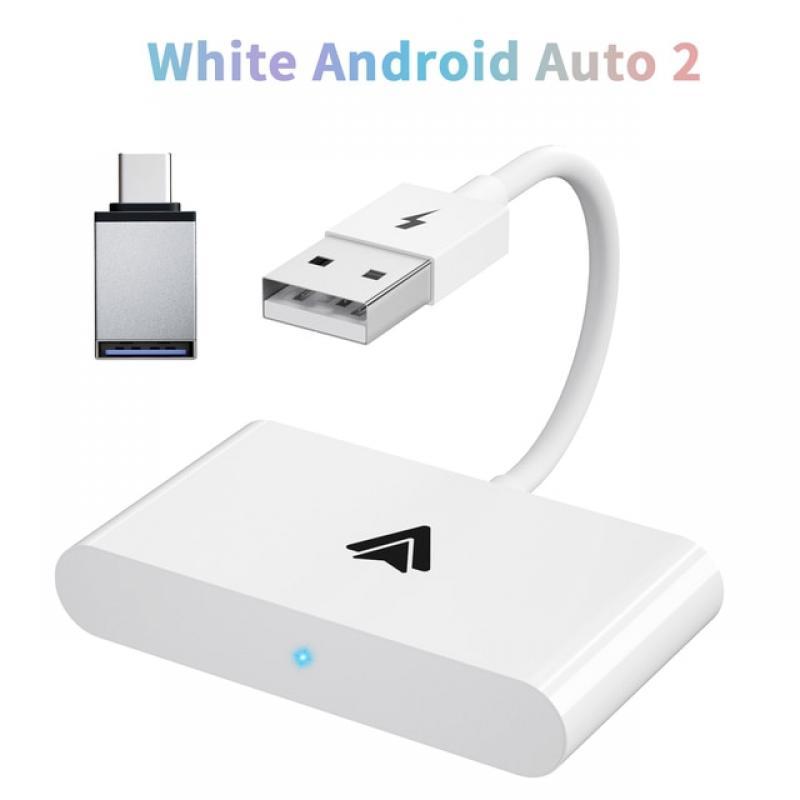 Wireless Android Auto Adapter/Dongle for OEM Factory Wired Android Auto Cars Converts Wired to Wireless Easy Setup Plug & Play