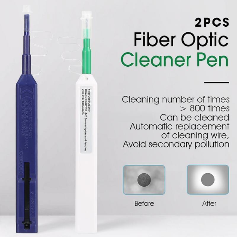 SC/FC/ST 2.5mm Fiber Optic Cleaning Pen LC/MU 1.25mm One-Click Cleaning Fiber Cleaner Tools Optical Fiber Connector Cleaner