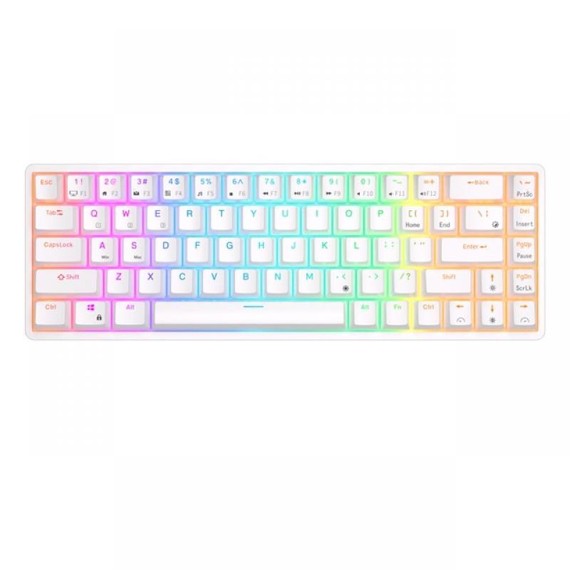 RKG68 RK837 Wireless Mechanical Keyboard 68 Key 65% RGB Backlight Hot Swappable 2.4Ghz Bluetooth USB Wired Gaming Royal Kludge
